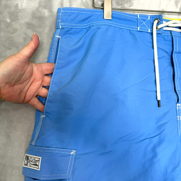 Polo Ralph Lauren Swim Trunks Mens XL Blue Cargo Pocket Embroidered Pony Beach - Picture 3 of 13